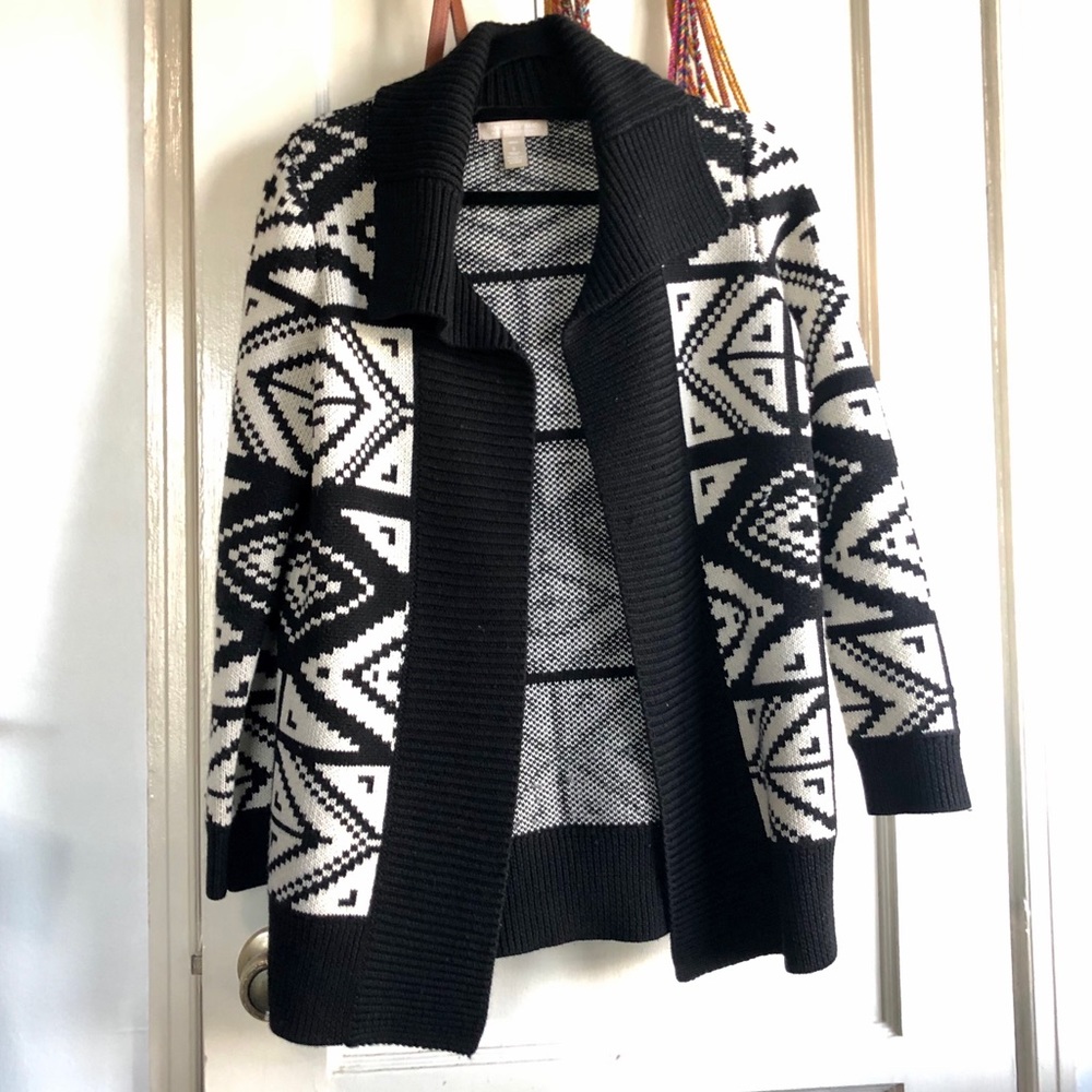 Black and White Banana Republic Cardigan